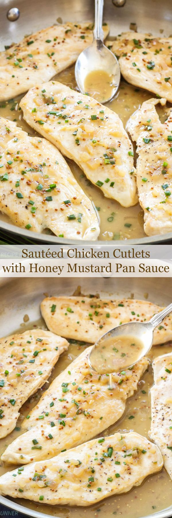 Sautéed Chicken Cutlets with Honey Mustard Pan Sauce