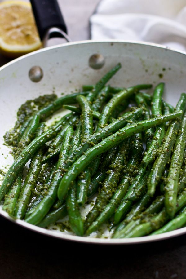 Sautéed Green Beans with Brown Butter Pesto