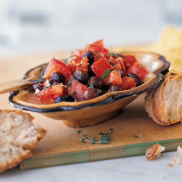 Sauteed Black Olives with Tomatoes