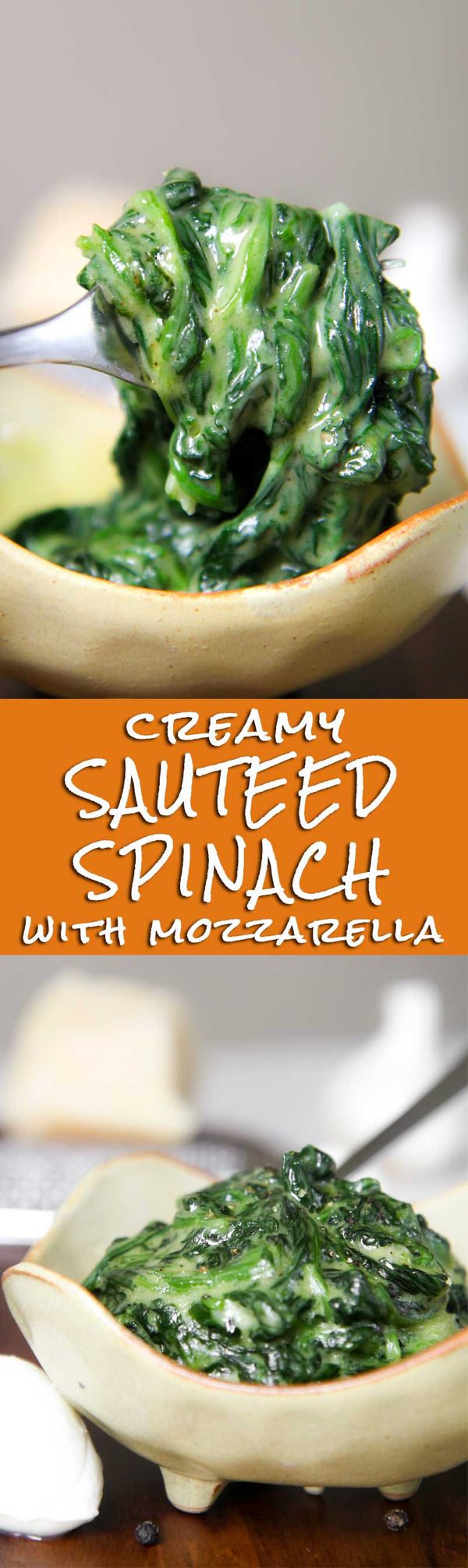 Sauteed spinach and mozzarella