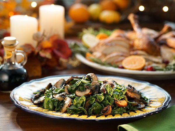 Sauteed Spinach and Mushrooms