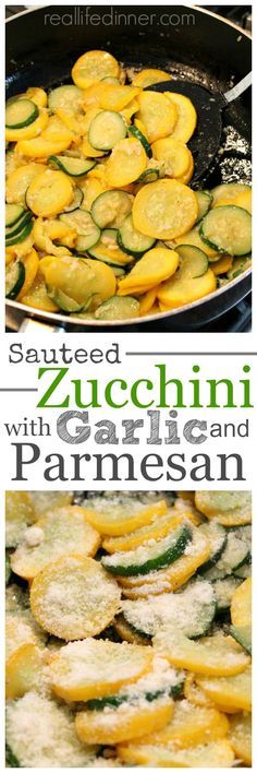 Sauteed Zucchini and Yellow Squash with Garlic and Parmesan