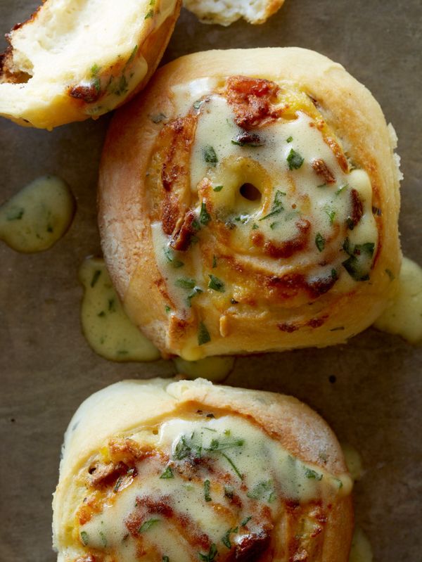 Savory Breakfast Rolls Drizzled With Bearnaise