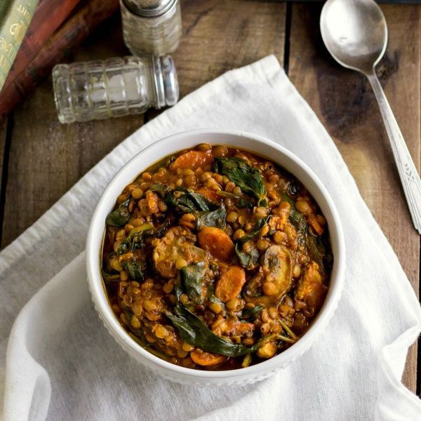 Savory Lentil and Spinach Stew
