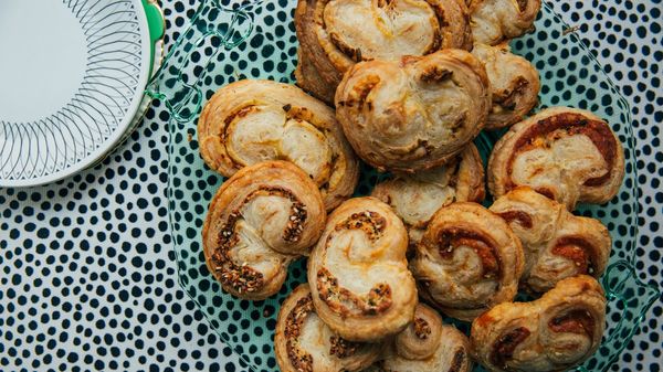 Savory Palmiers with Roasted Garlic and Rosemary