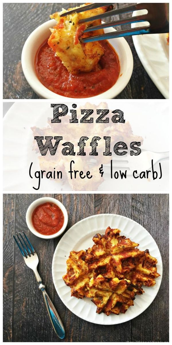 Savory Pizza Waffles (grain free, low carb, Paleo