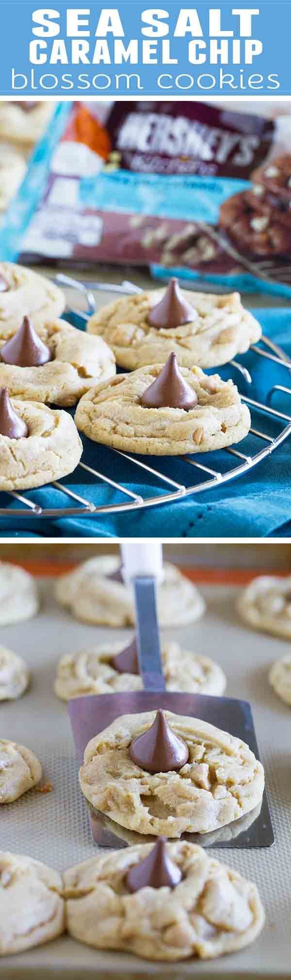 Sea Salt Caramel Chip Blossom Cookies