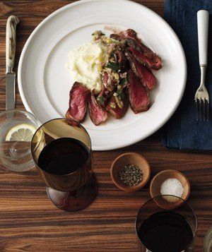 Seared Steak With Cauliflower Puree