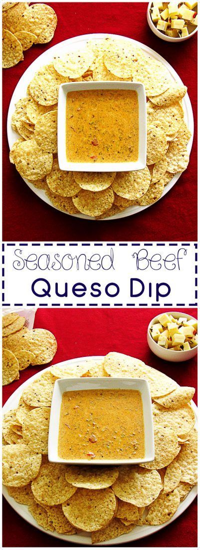 Seasoned Beef Queso Dip