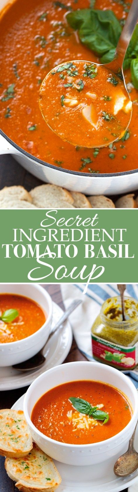 Secret Ingredient Tomato Basil Soup