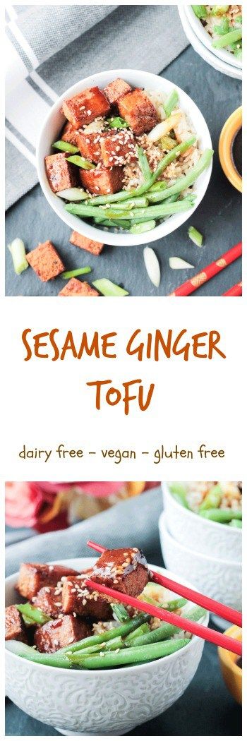 Sesame Ginger Baked Tofu