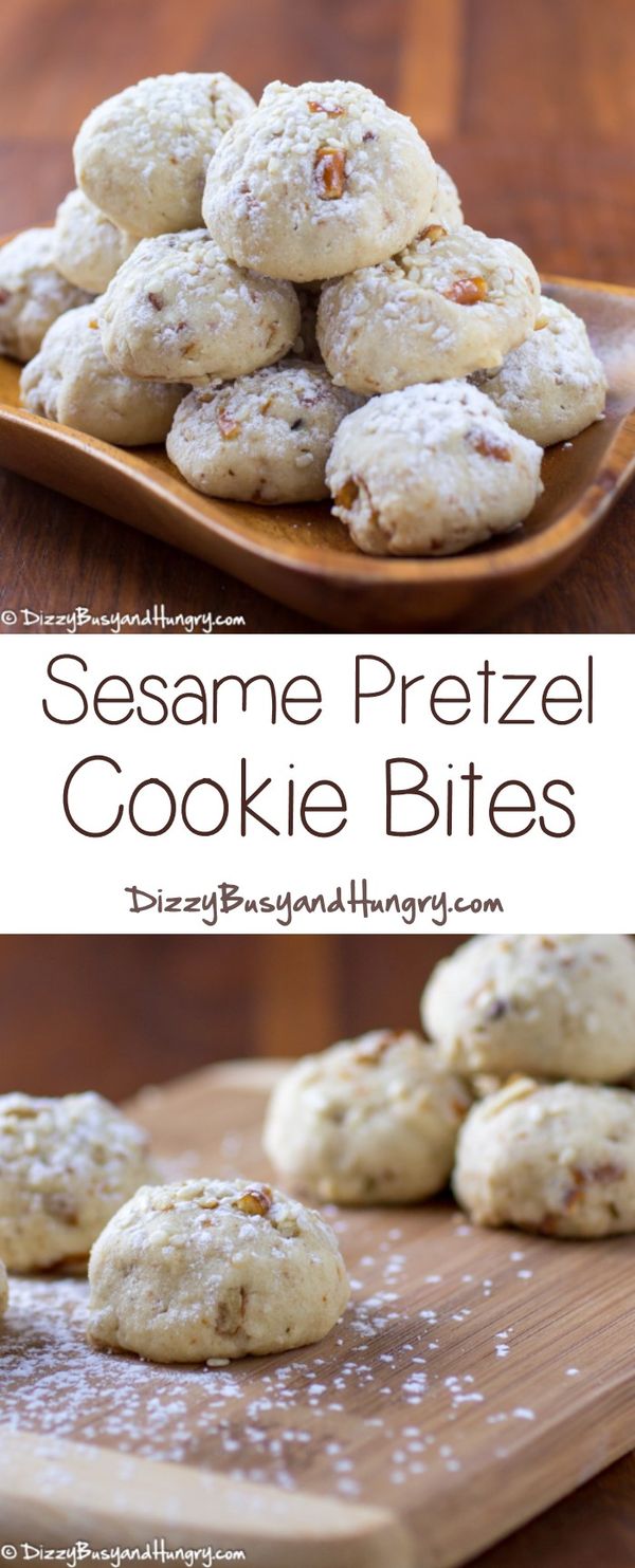 Sesame Pretzel Cookie Bites