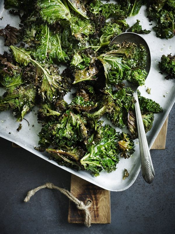 Sesame-roasted kale