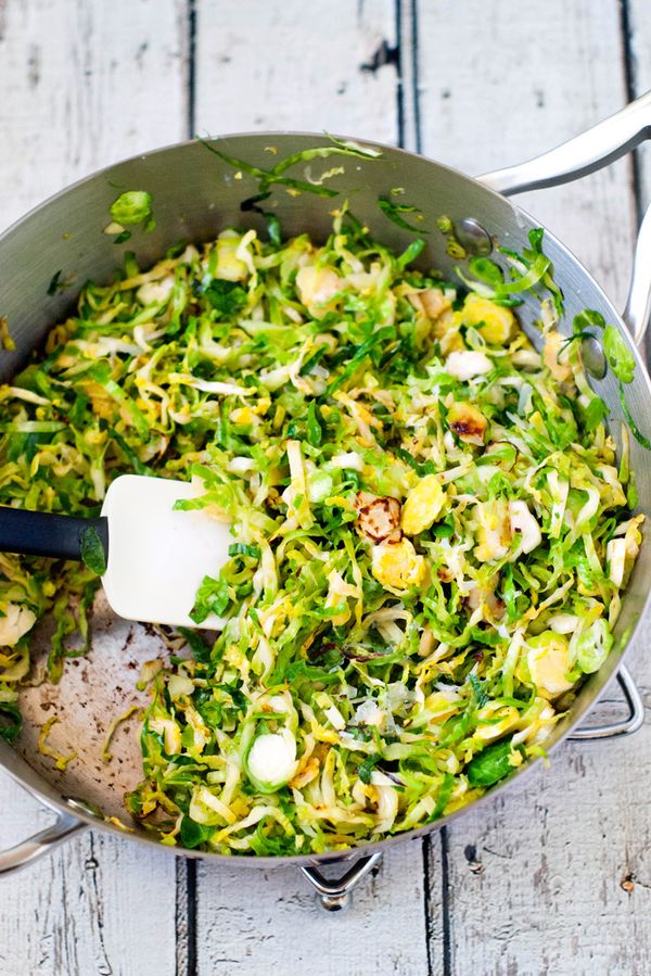 Shaved Brussel Sprout Saute