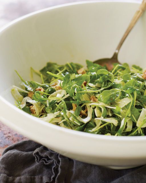 Shaved Fennel & Arugula Salad with Toasted Walnuts