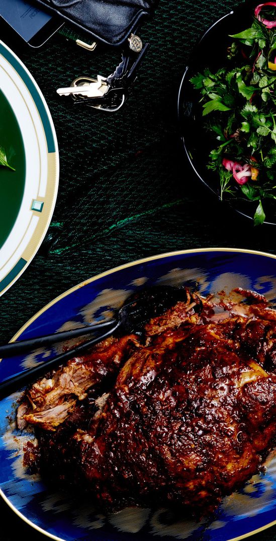 Shawarma-Spiced Braised Leg of Lamb