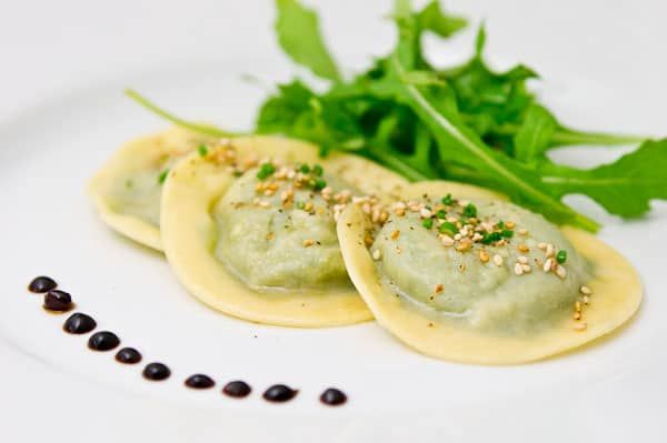 Shiitake and Arugula Ravioli