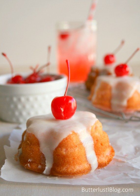 Shirley Temple Flower Cakelettes