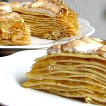 Showy Hungarian Dessert Made With Crepes and Apples