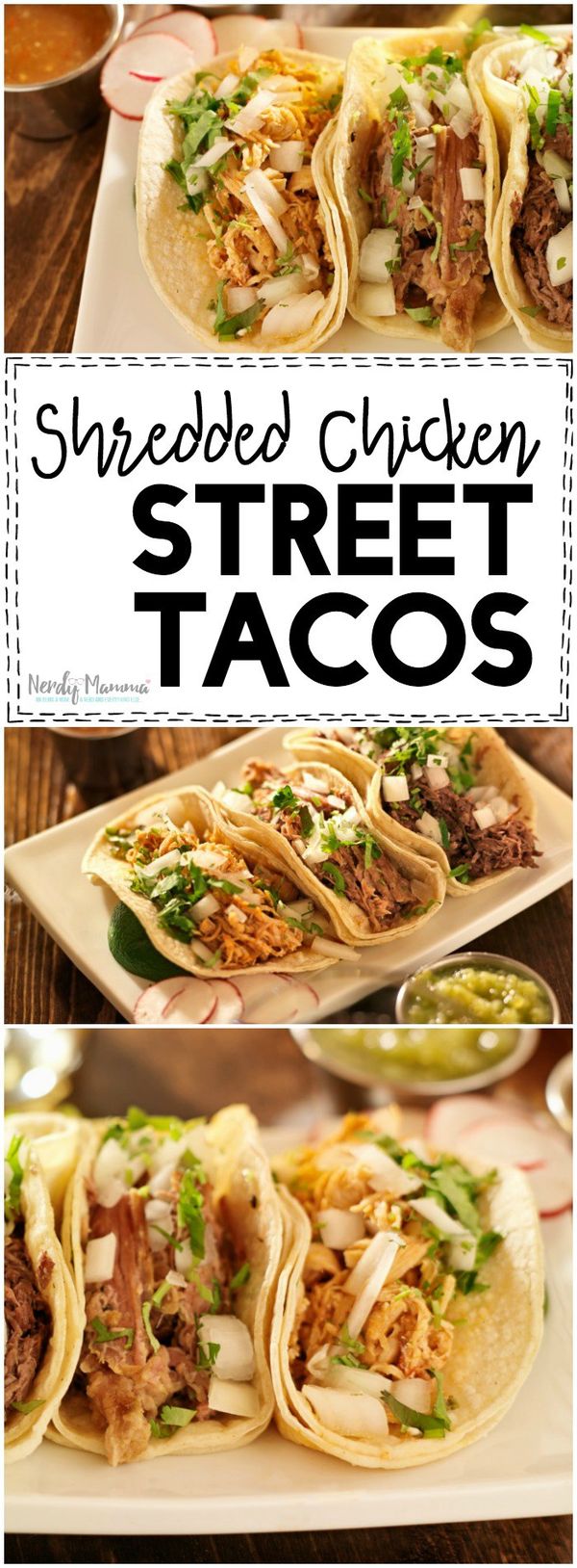 Shredded Chicken Street Tacos