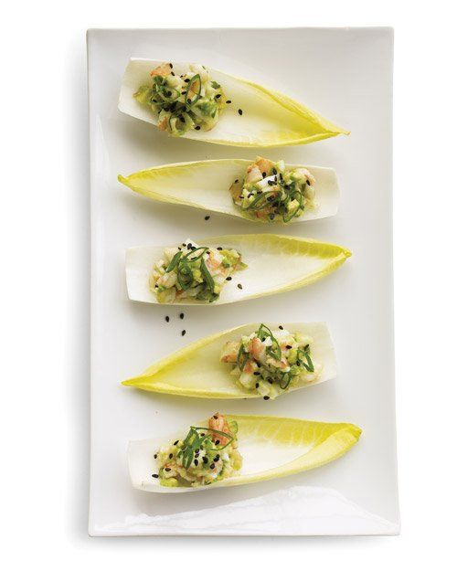 Shrimp and Avocado Salad on Endive Leaves