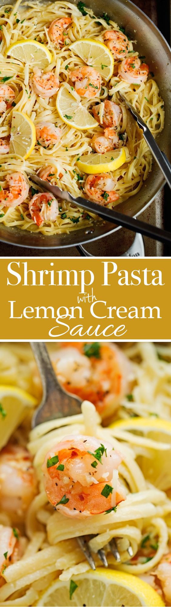 Shrimp Pasta with Lemon Cream Sauce