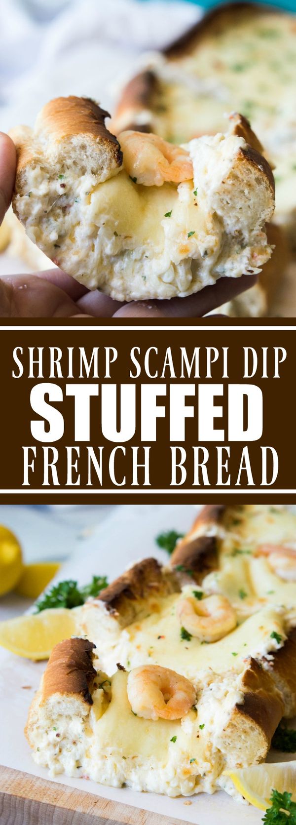 Shrimp Scampi Stuffed French Bread