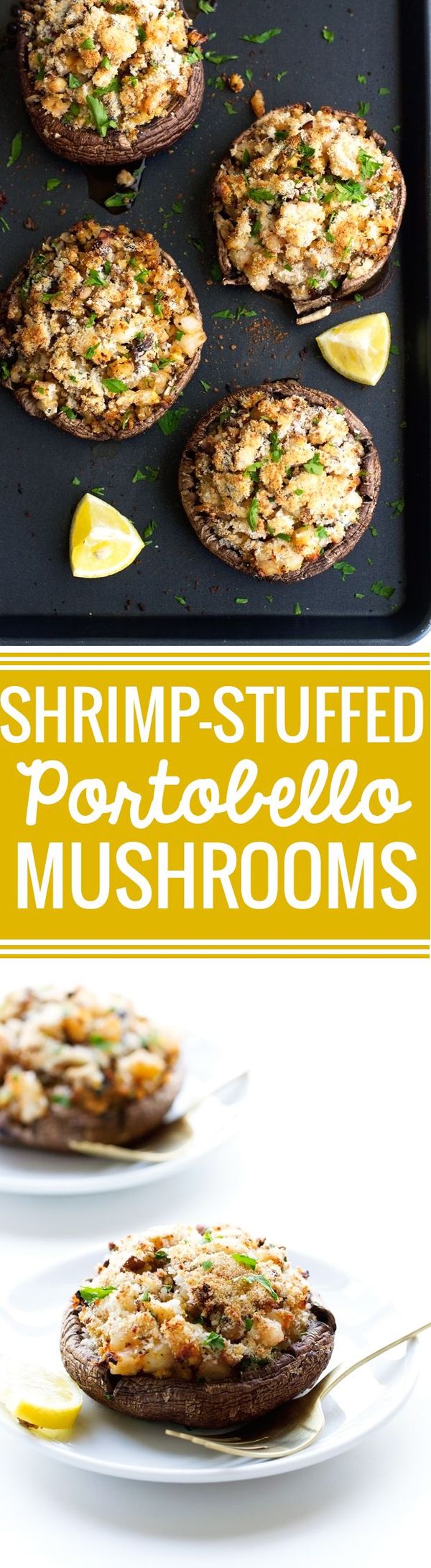 Shrimp Stuffed Portobello Mushrooms + Visa Giftcard Giveaway