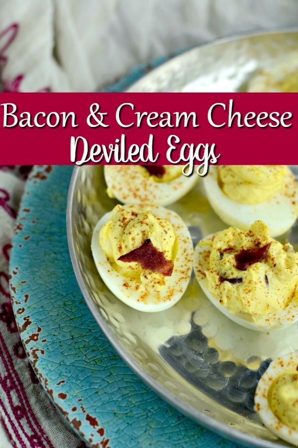 Side Dish Recipes - Bacon and Cream Cheese Deviled Eggs