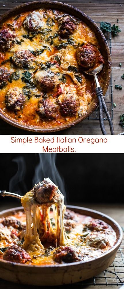 Simple Baked Italian Oregano Meatballs