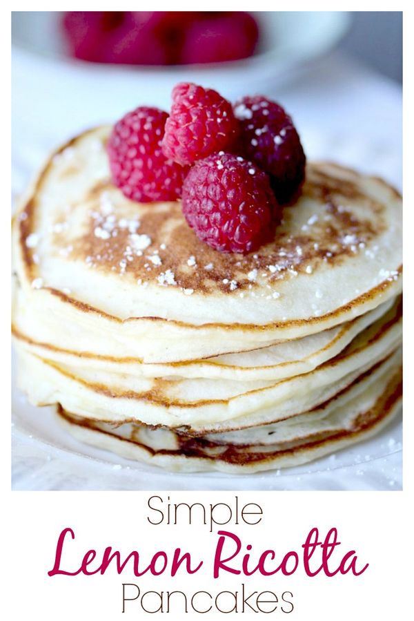 Simple Lemon Ricotta Pancakes