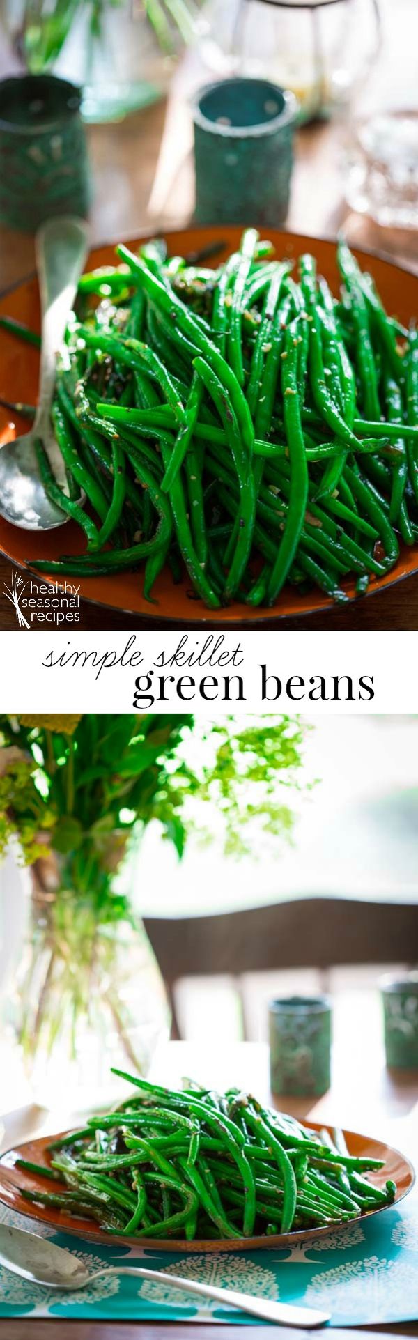 Simple skillet green beans