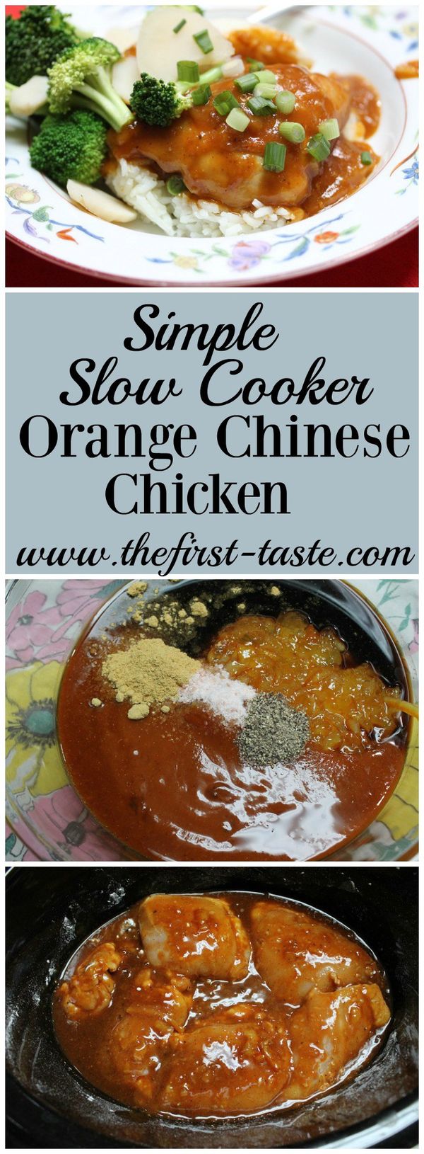 Simple Slow Cooker Orange Chinese Chicken