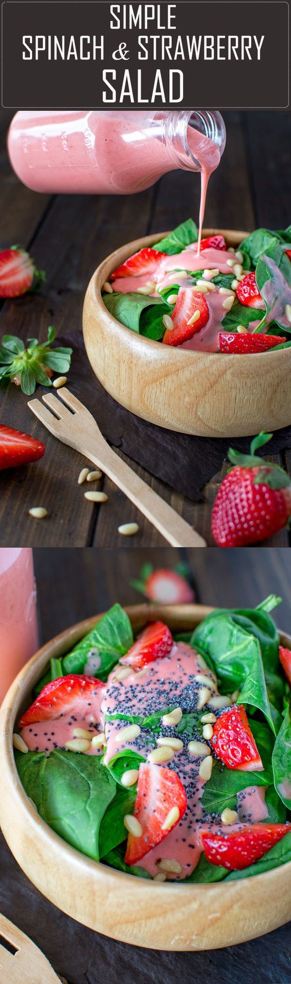 Simple Spinach and Strawberry Salad