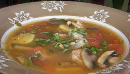 Simple Thai-style Lemongrass Shrimp Soup