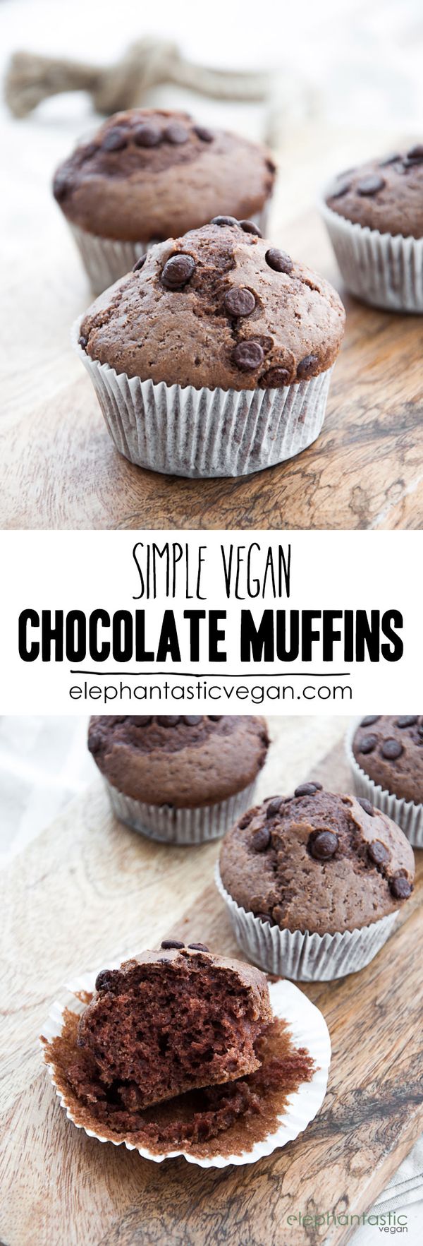 Simple Vegan Chocolate Muffins