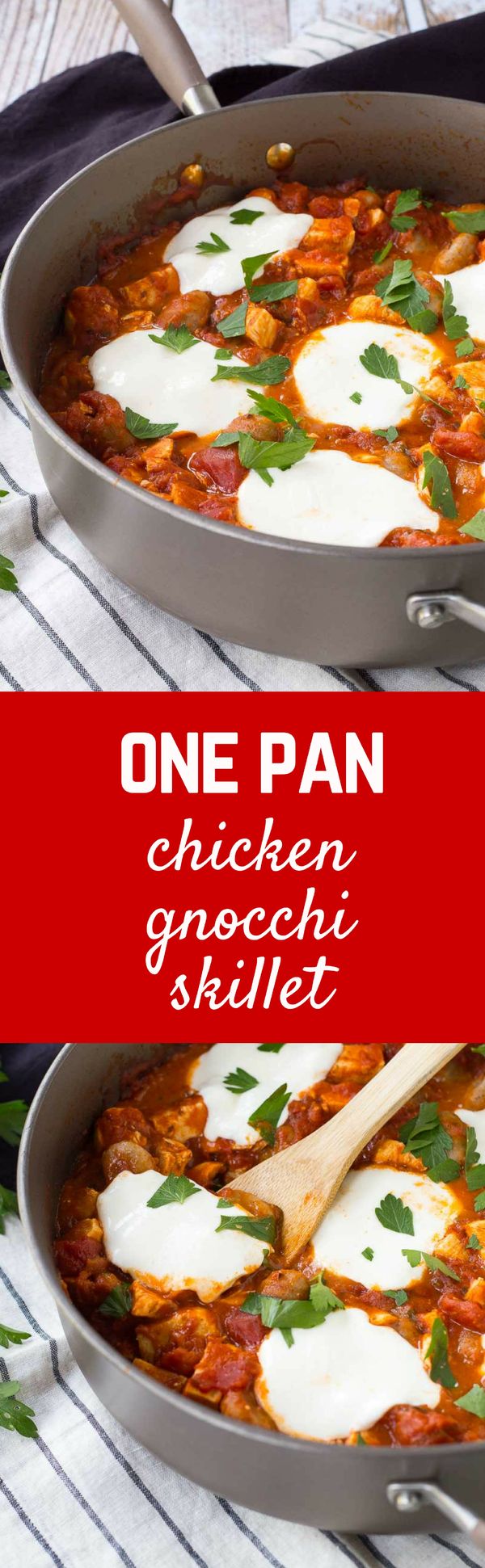 Skillet Gnocchi with Chicken and Tomato Sauce