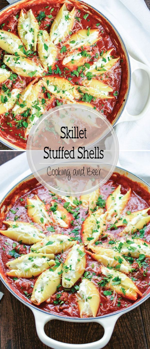 Skillet Stuffed Shells