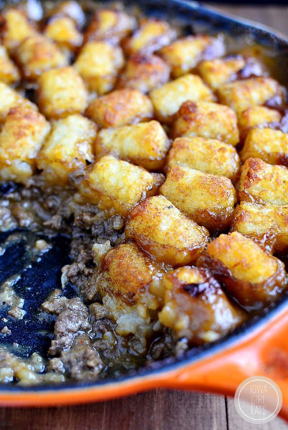 Skillet Tater Tot Casserole