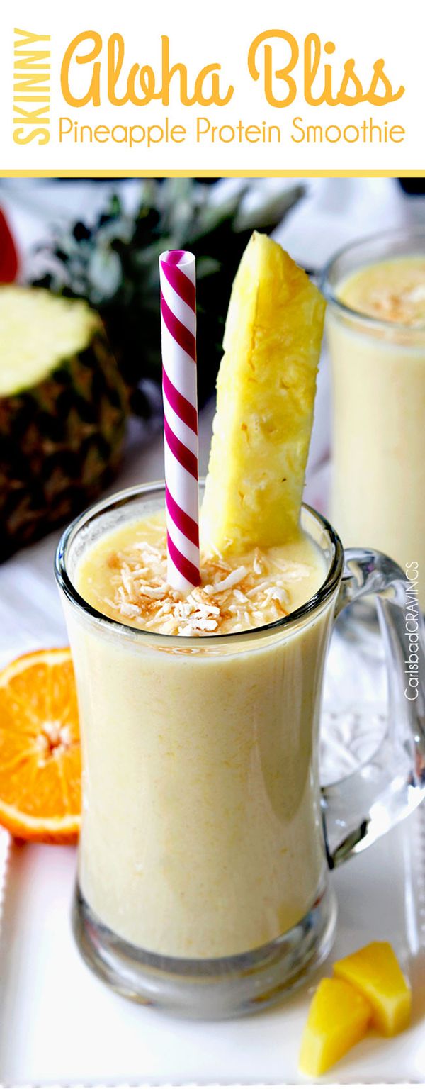 Skinny Aloha Pineapple Bliss Protein Smoothie