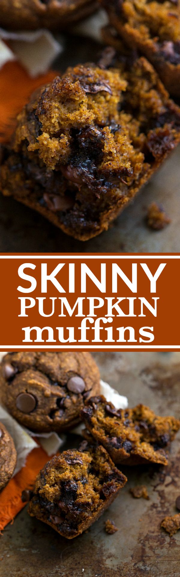 (Skinny and Healthy Pumpkin Chocolate-Chip Muffins