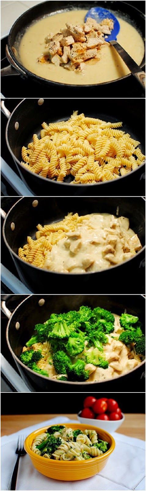 Skinny Chicken and Broccoli Alfredo