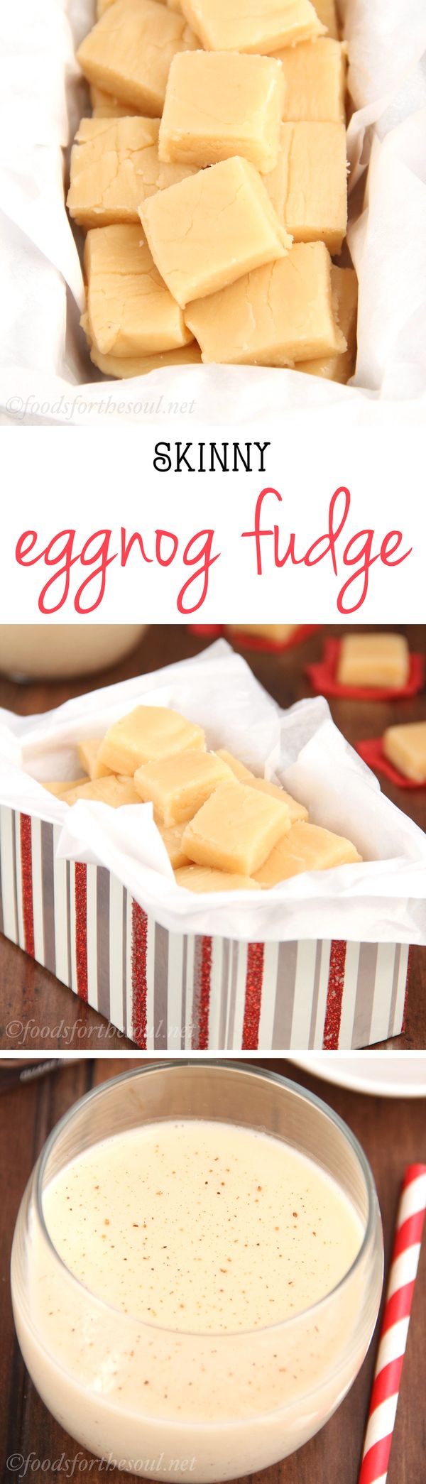 Skinny Eggnog Fudge