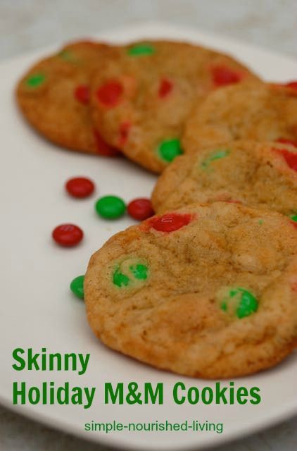 Skinny Holiday M&M Cookies