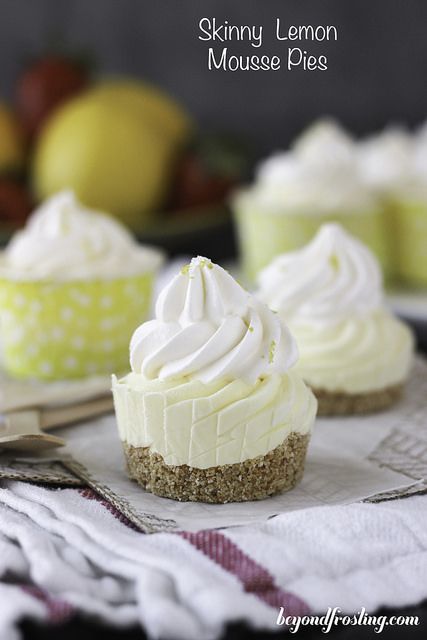 Skinny Lemon Mousse Pies