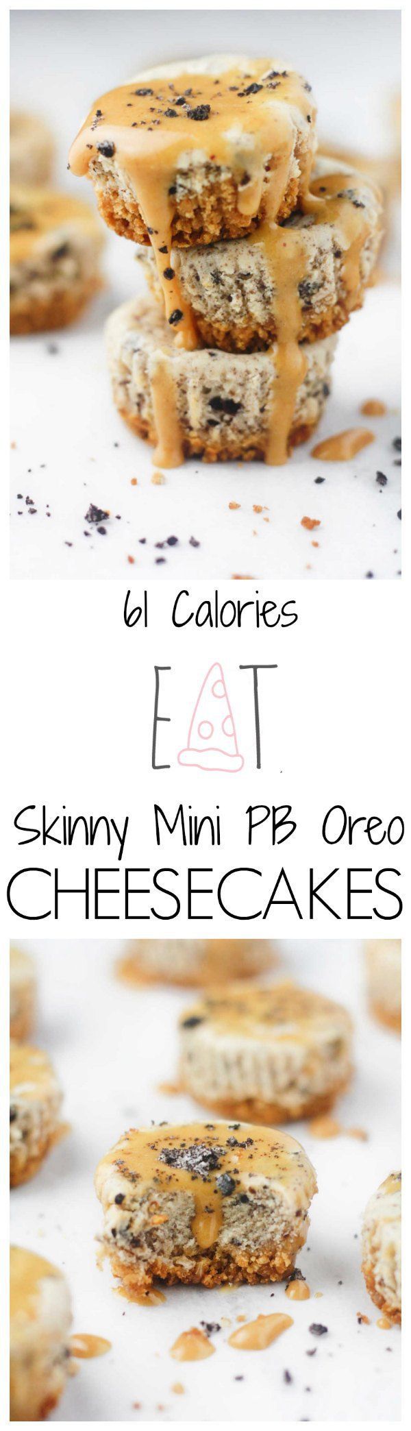 Skinny mini pb oreo cheesecakes