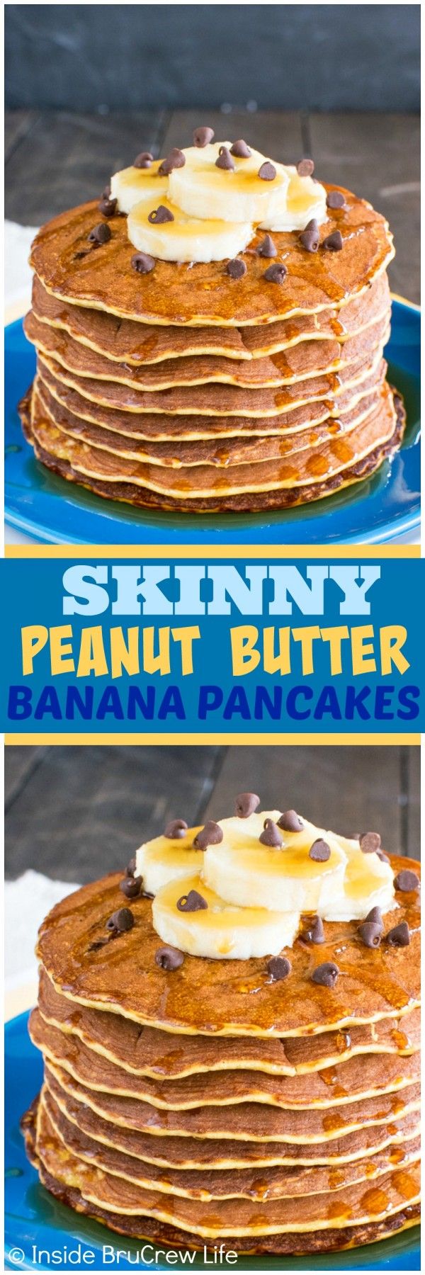 Skinny Peanut Butter Banana Pancakes