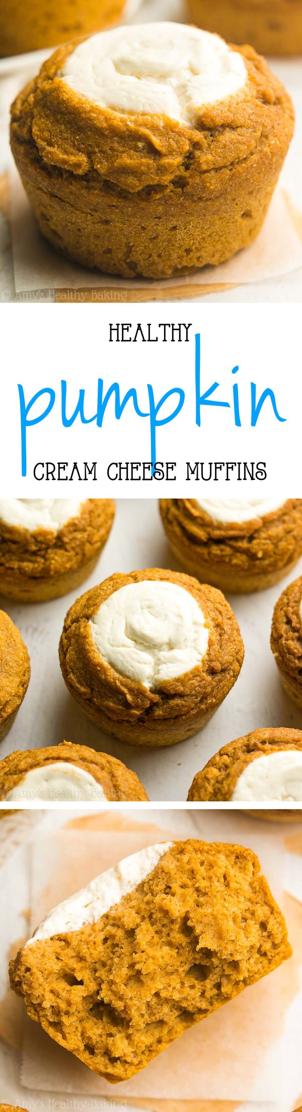 Skinny Pumpkin Cream Cheese Muffins