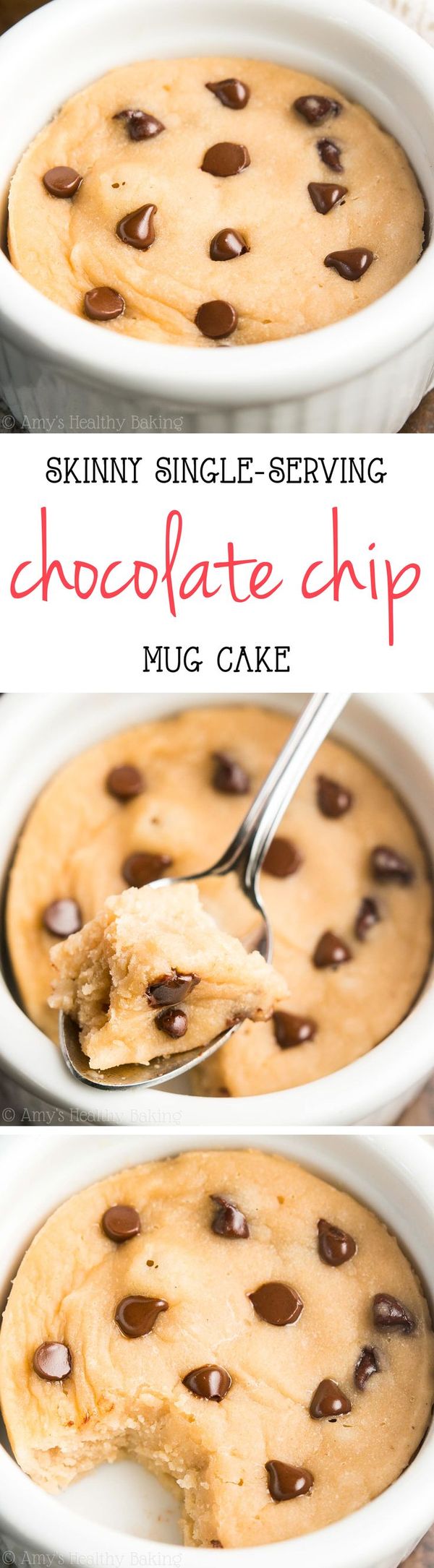 Skinny Single-Serving Chocolate Chip Mug Cake