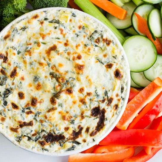 Skinny Spinach & Artichoke Dip